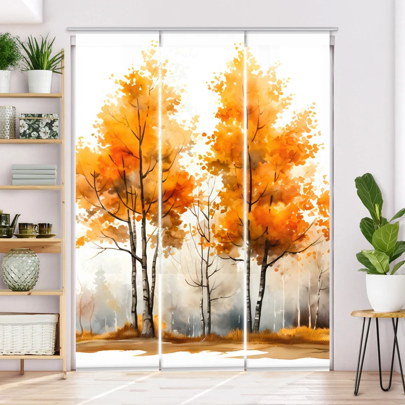 Schiebegardine Motiv "Herbst Aquarell"