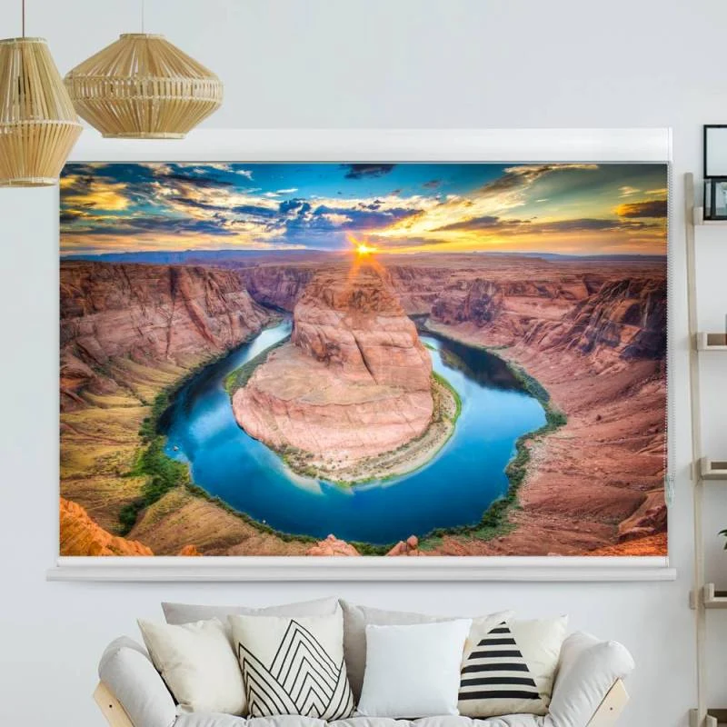 Kassettenrollo Motiv "Grand Canyon Horseshoe" | bis B 420 x H 420 cm