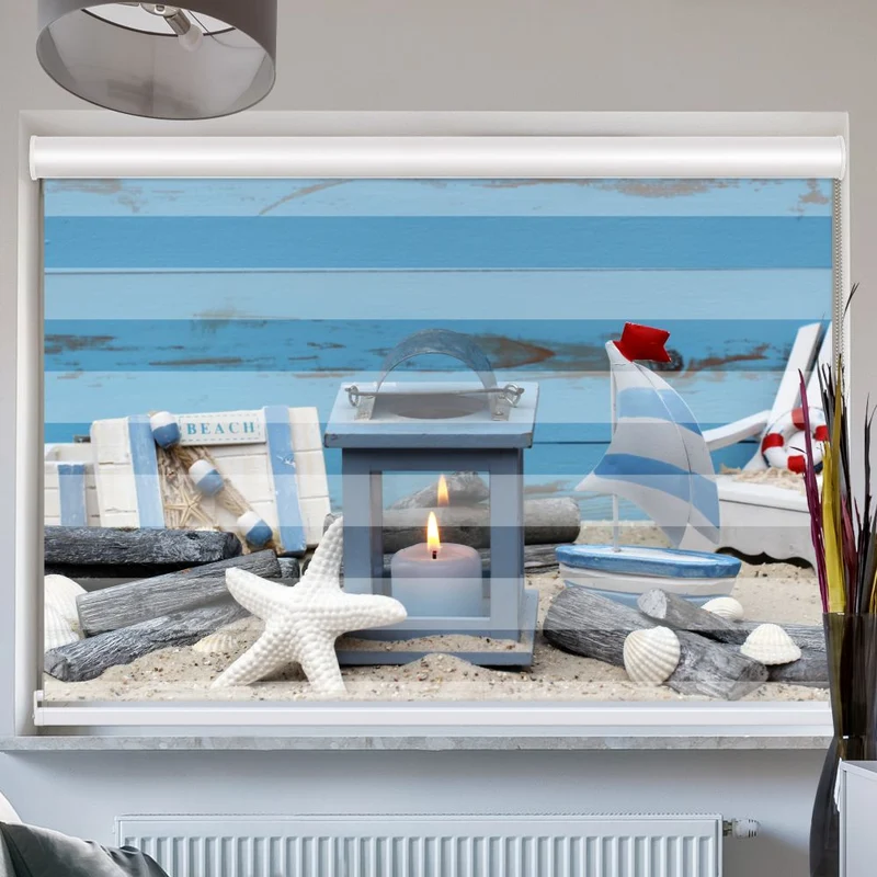 Doppelrollo mit Kassette "Deko Maritim"
