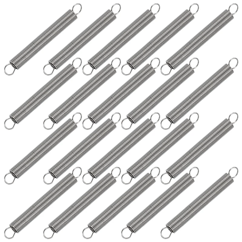 20pcs Extension Springs,0.02"x0.16"x1.38" 304 Stainless Steel Spring