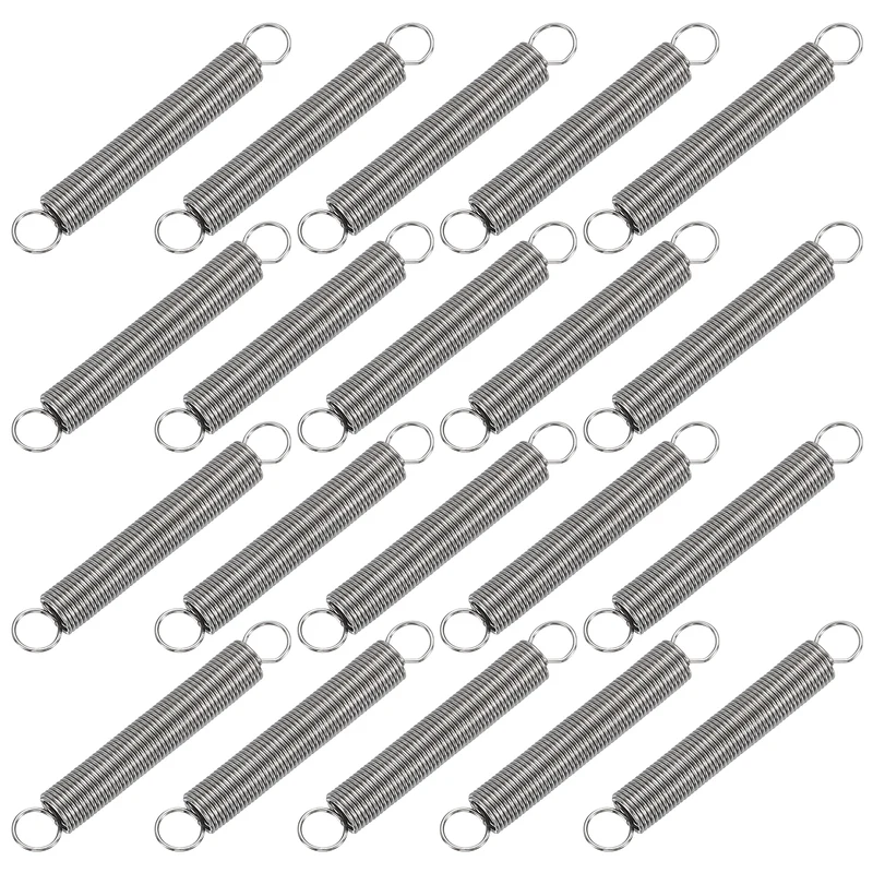 20pcs Extension Springs,0.02"x0.16"x1.18" 304 Stainless Steel Spring