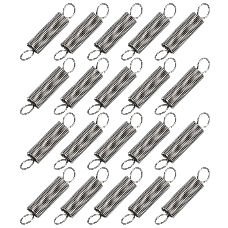 20pcs Extension Springs,0.02"x0.16"x0.79" 304 Stainless Steel Spring