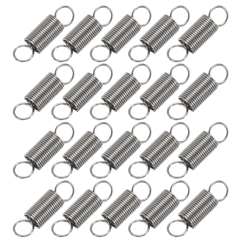 20pcs Extension Springs,0.02"x0.16"x0.59" 304 Stainless Steel Spring