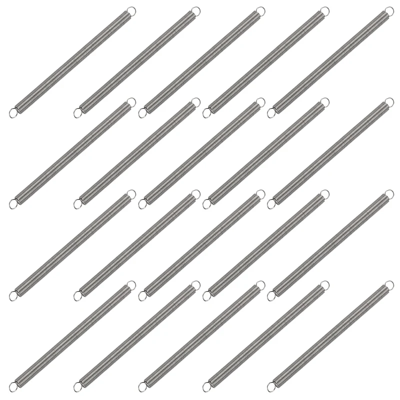 20pcs Extension Springs,0.01"x0.12"x1.97" 304 Stainless Steel Spring