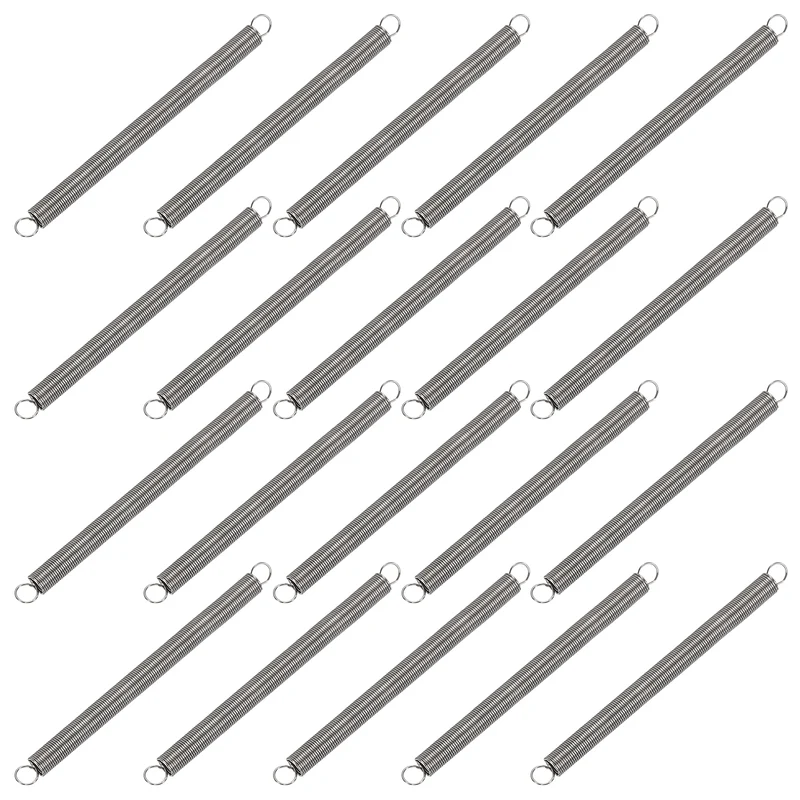 20pcs Extension Springs,0.01"x0.12"x1.77" 304 Stainless Steel Spring