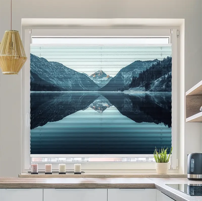 Plissee Motiv "Plansee Alpen"