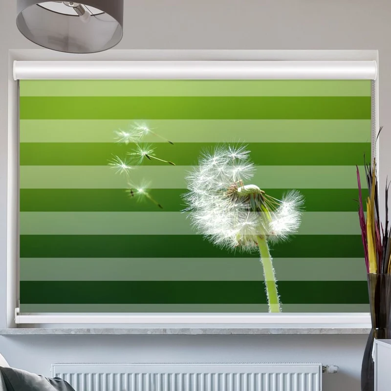Doppelrollo mit Kassette "Pusteblume"