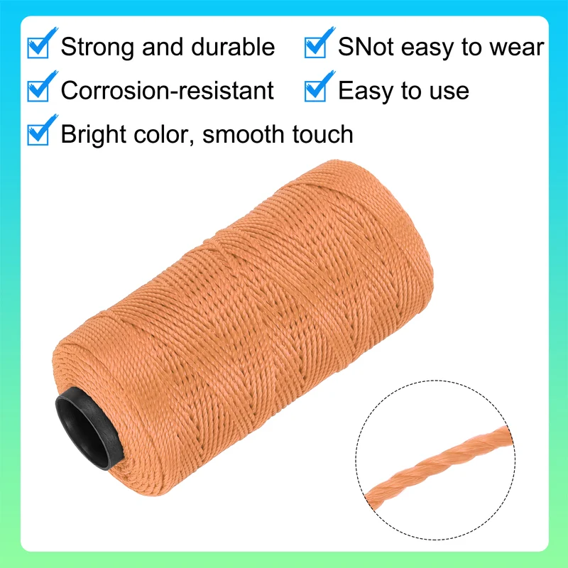 Nylon String 3 Strands Twisted Mason Line 1.5mm x 218 Yards, Brown
