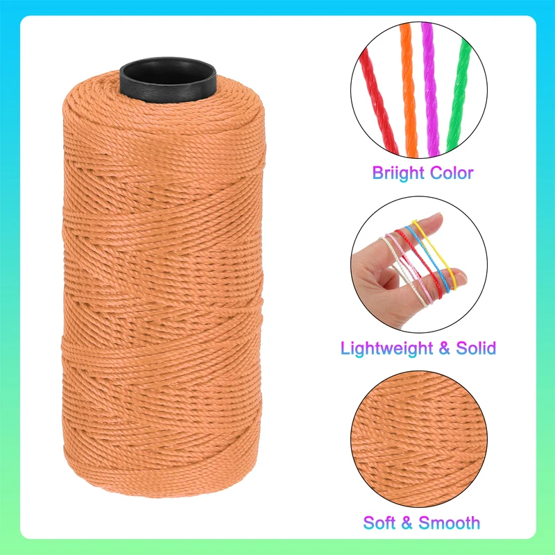 Nylon String 3 Strands Twisted Mason Line 1.5mm x 218 Yards, Brown