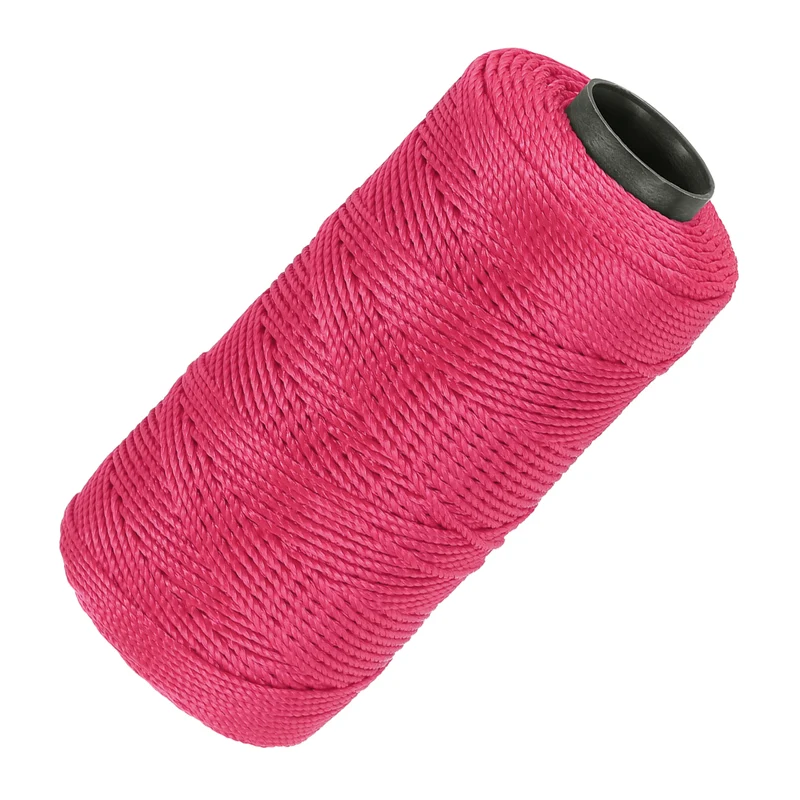 Nylon String 3 Strands Twisted Mason Line 1.5mm x 218 Yards, Bright Pink