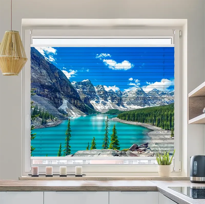 Wabenplissee Motiv "Morain Lake Bergsee"
