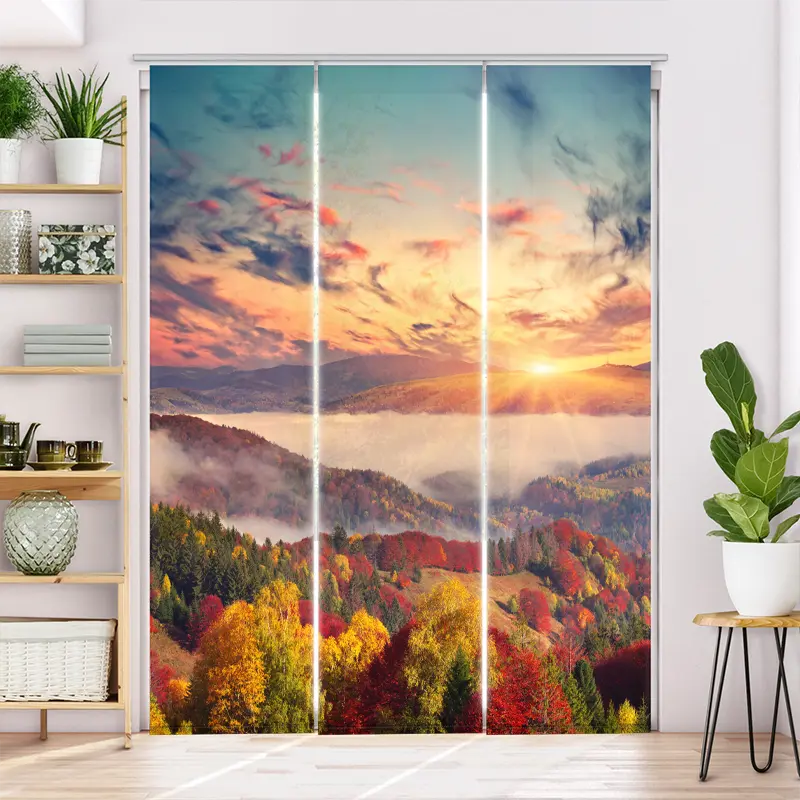 Schiebegardine Motiv "Herbstsonnenuntergang"