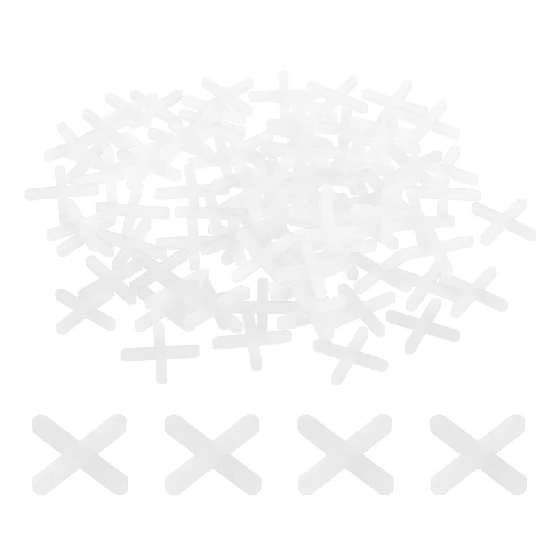 2500Pcs Tile Spacers, 2.25mm 3/32" Cross Shape Wall Floor Tile Spacer, White
