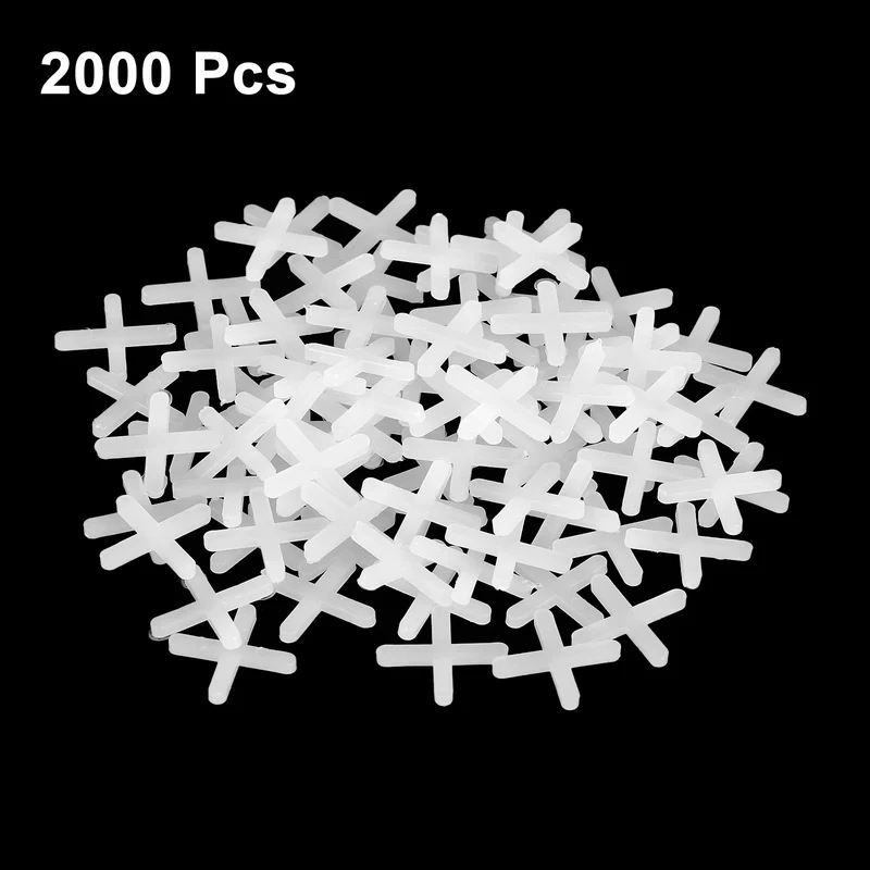 2000Pcs Tile Spacers, 2.25mm 3/32" Cross Shape Wall Floor Tile Spacer, White