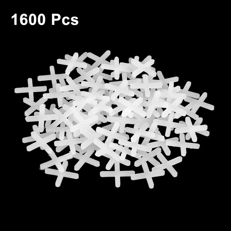 1600Pcs Tile Spacers 2.25mm 3/32" Cross Shape Wall Floor Tile Spacer White