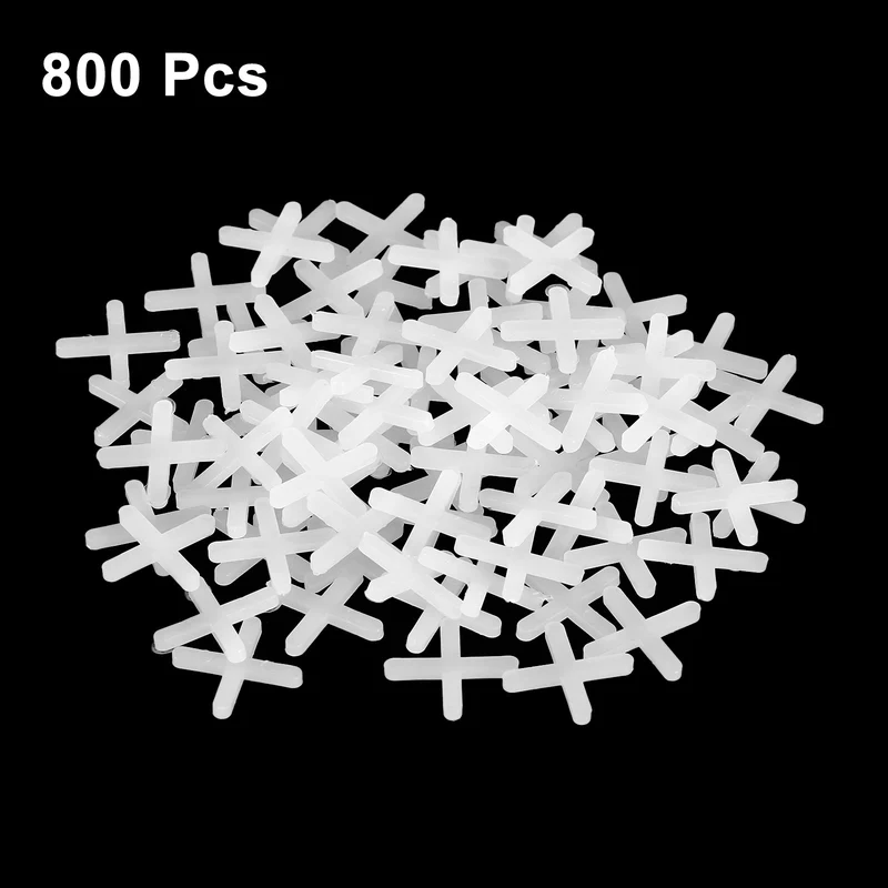 800Pcs Tile Spacers 2.25mm 3/32" Cross Shape Wall Floor Tile Spacer White