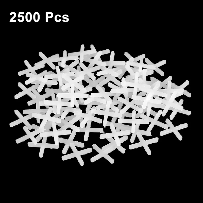 2500Pcs Tile Spacers, 2mm 5/64" Cross Shape Wall Floor Tile Spacer, White
