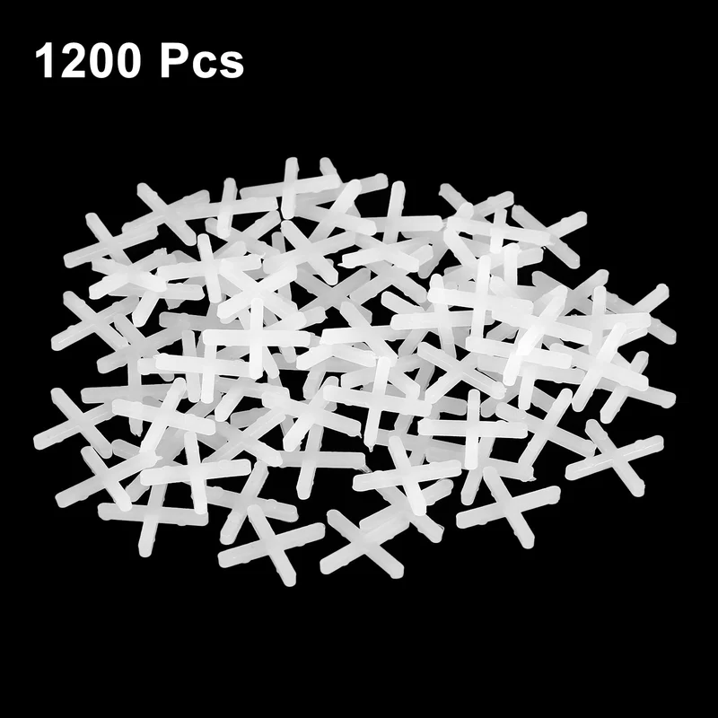 1200Pcs Tile Spacers, 2mm 5/64" Cross Shape Wall Floor Tile Spacer, White
