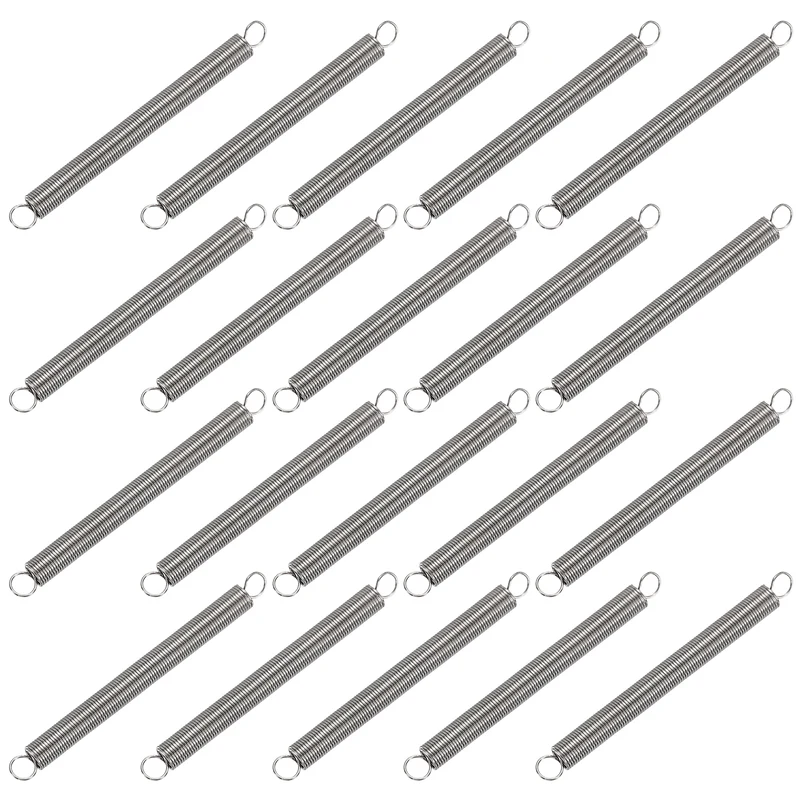 20pcs Extension Springs,0.01"x0.12"x1.38" 304 Stainless Steel Spring