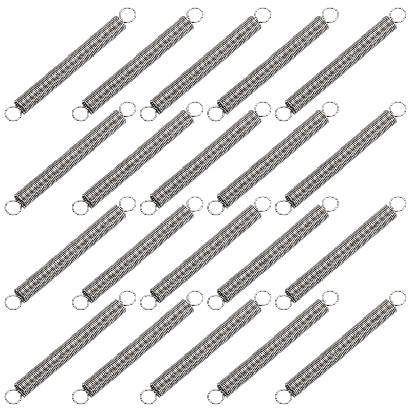 20pcs Extension Springs,0.01"x0.12"x1.18" 304 Stainless Steel Spring