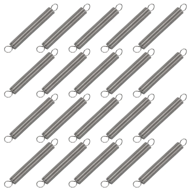 20pcs Extension Springs,0.01"x0.12"x0.98" 304 Stainless Steel Spring