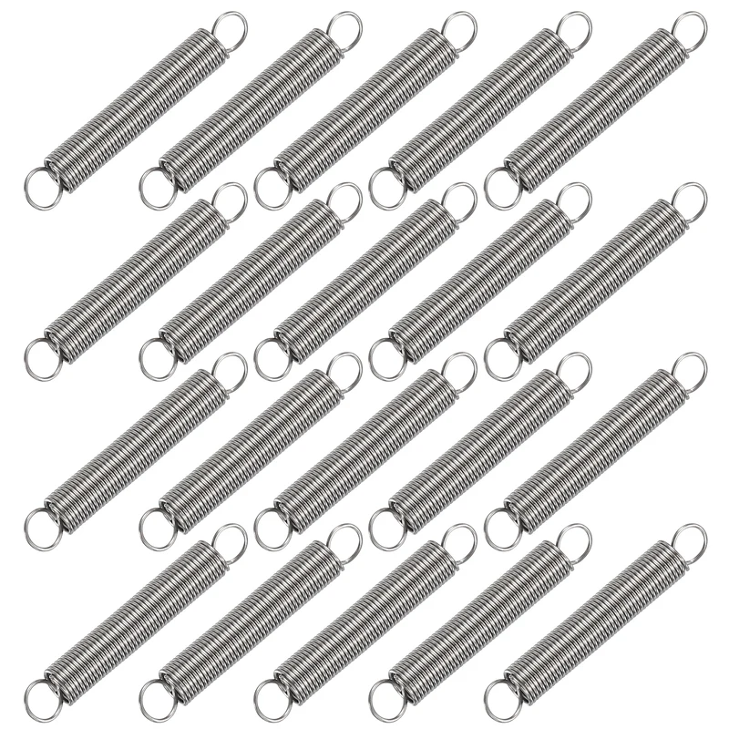 20pcs Extension Springs,0.01"x0.12"x0.79" 304 Stainless Steel Spring