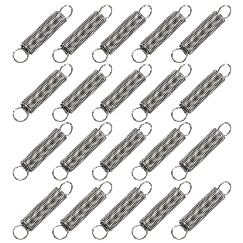 20pcs Extension Springs,0.01"x0.12"x0.59" 304 Stainless Steel Spring