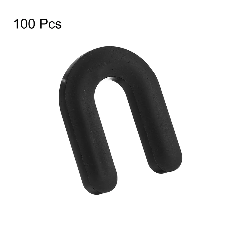 100Pcs Horseshoe Shim Tile Spacers 6mm 1/4 Inch U Shape Plastic Wall Floor Tile Spacers for Tile Leveling, Black