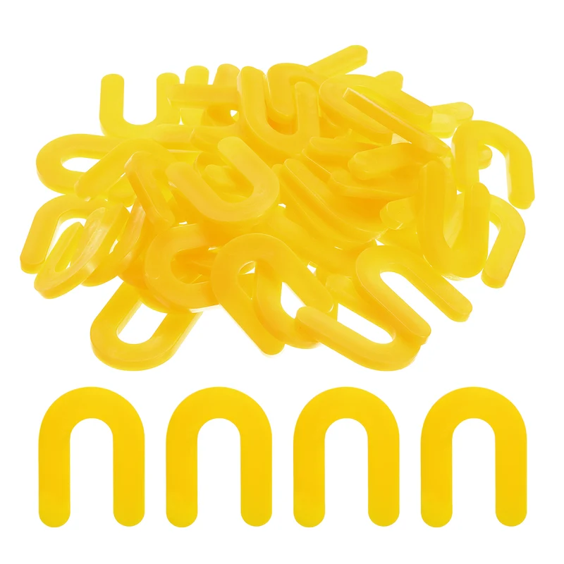500Pcs Horseshoe Shim Tile Spacers Wall Floor Tile Plastic 3/16 Inch Yellow