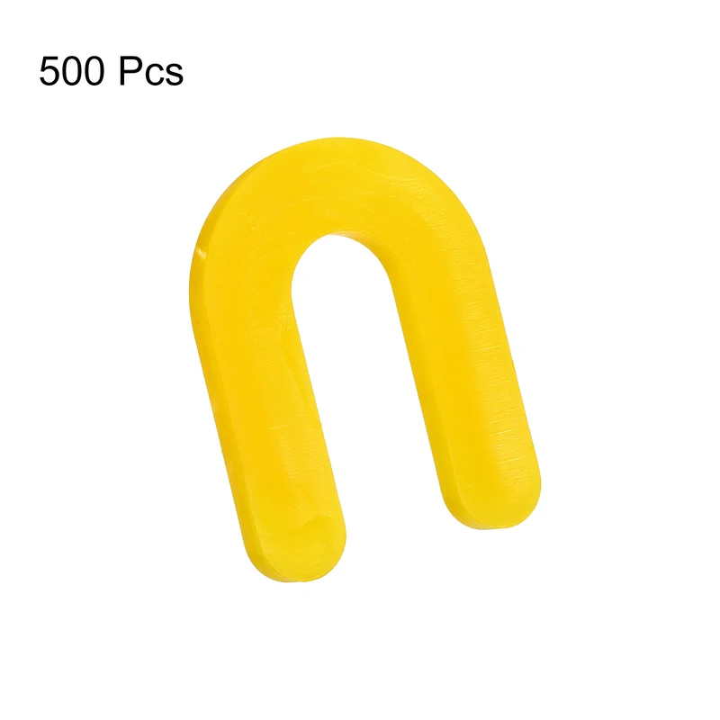 500Pcs Horseshoe Shim Tile Spacers Wall Floor Tile Plastic 3/16 Inch Yellow