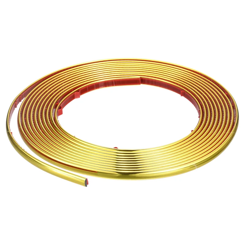 16.4Ft x 0.31Inch Flexible Molding Trim Self Adhesive (Golden Color)