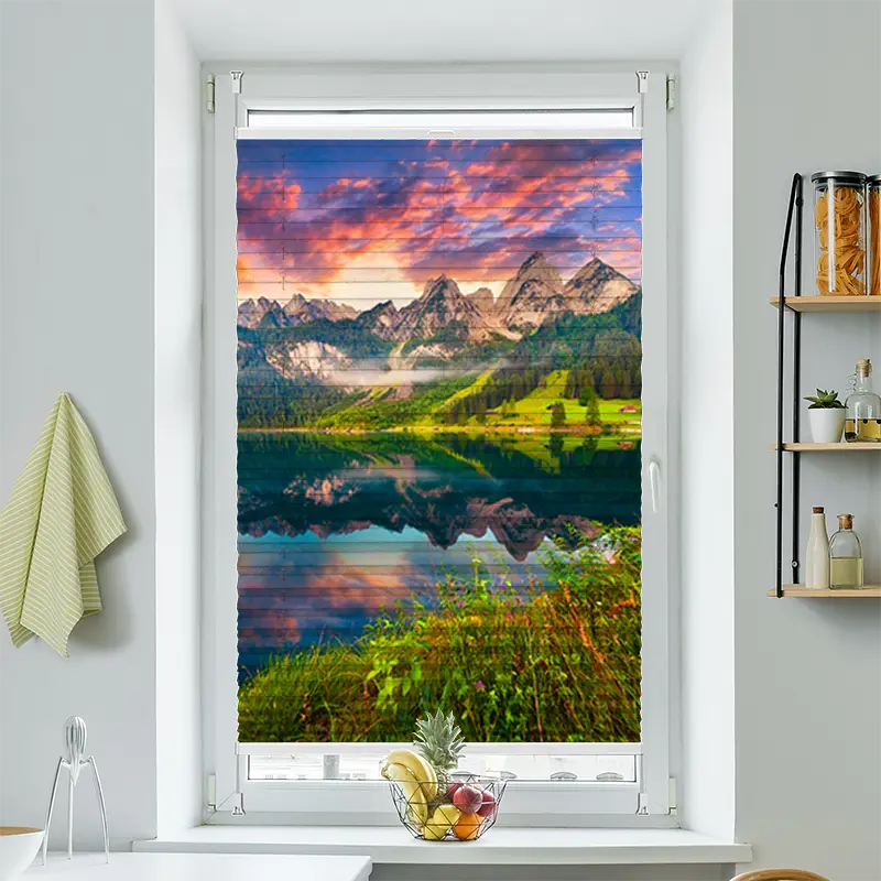Plissee Motiv "Gosausee Berglandschaft"