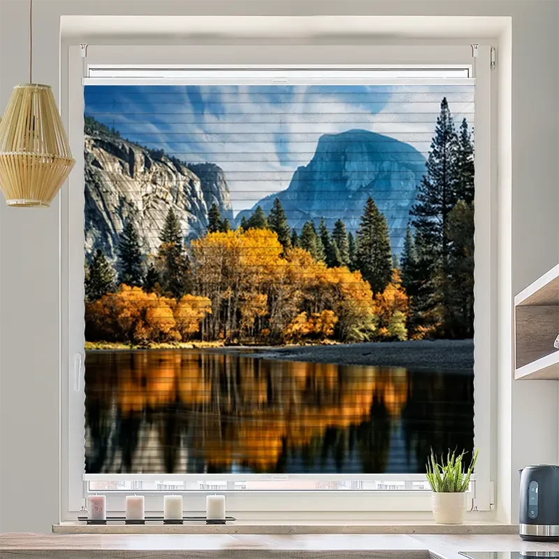 Plissee Motiv "Herbst im Yosemite"