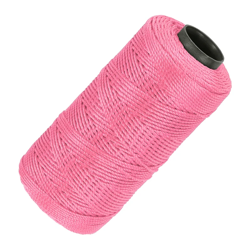 Nylon String 3 Strands Twisted Mason Line 1.5mm x 218 Yards, Rose Pink