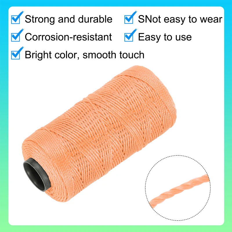 Nylon String 3 Strands Twisted Mason Line 1.5mm x 218 Yards, Pink
