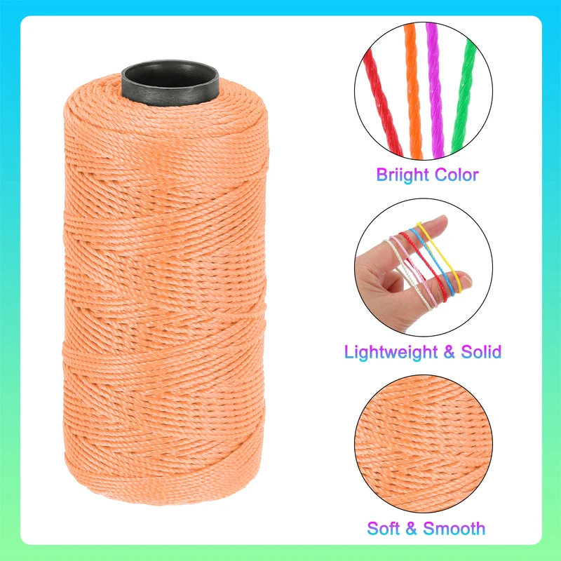 Nylon String 3 Strands Twisted Mason Line 1.5mm x 218 Yards, Pink