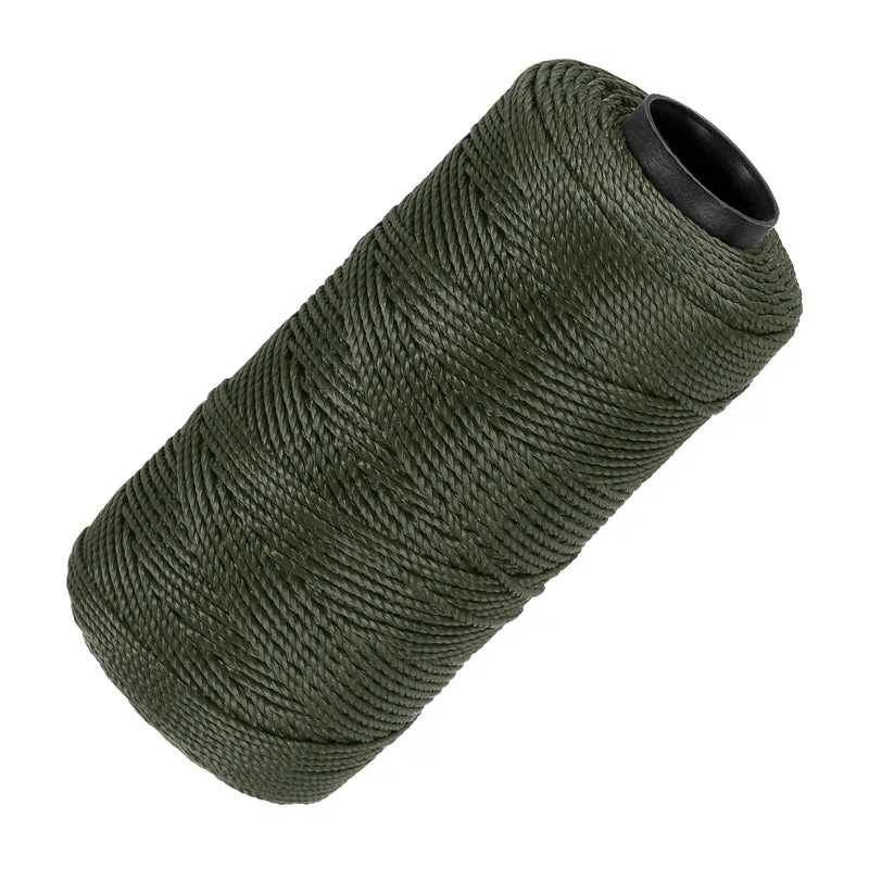 Nylon String 3 Strands Twisted Mason Line 1.5mm x 218 Yards, Grey Green