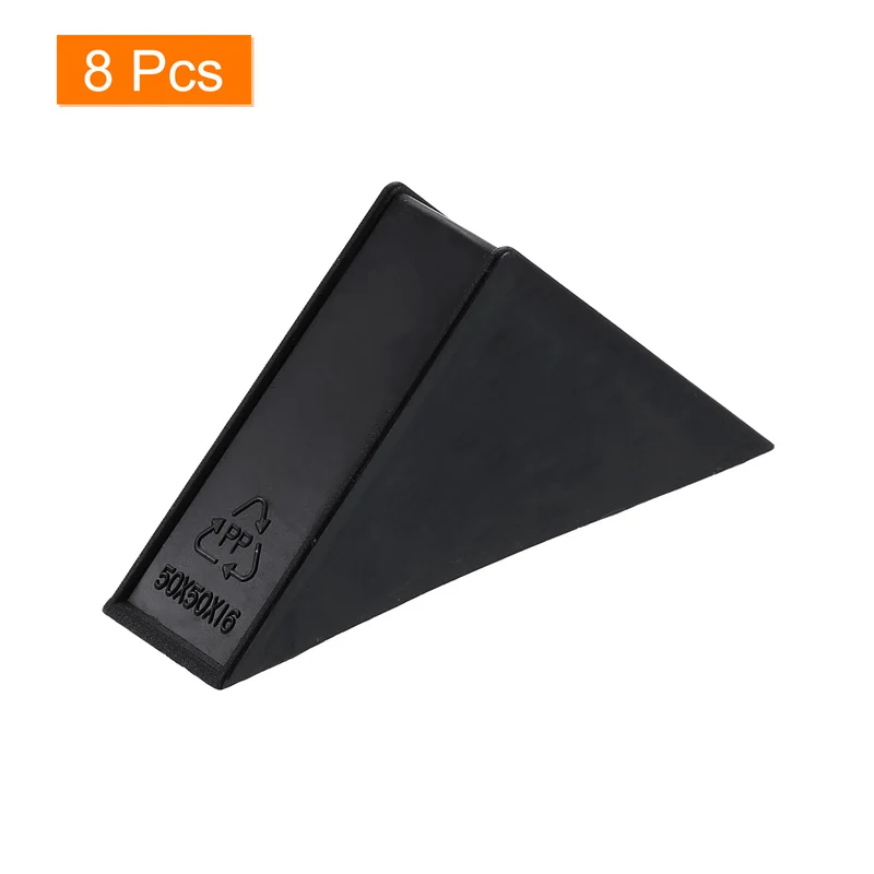 8Pcs Corner Protectors 16x71mm Plastic Right Angle Corner Guards Cushion, Black