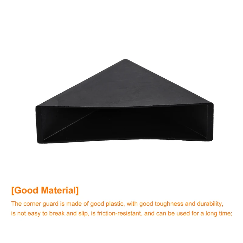 8Pcs Corner Protectors 16x71mm Plastic Right Angle Corner Guards Cushion, Black