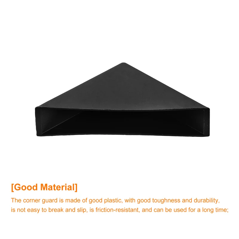 20Pcs Corner Protectors 12x70mm Plastic Right Angle Corner Guards Cushion Black