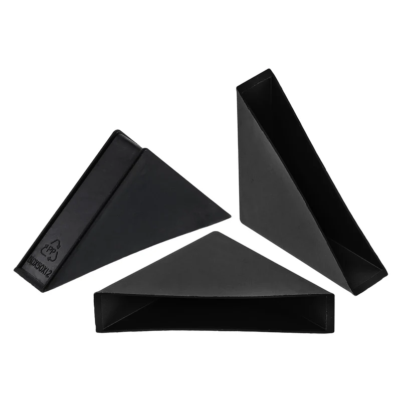 8Pcs Corner Protectors 12x70mm Plastic Right Angle Corner Guards Cushion, Black