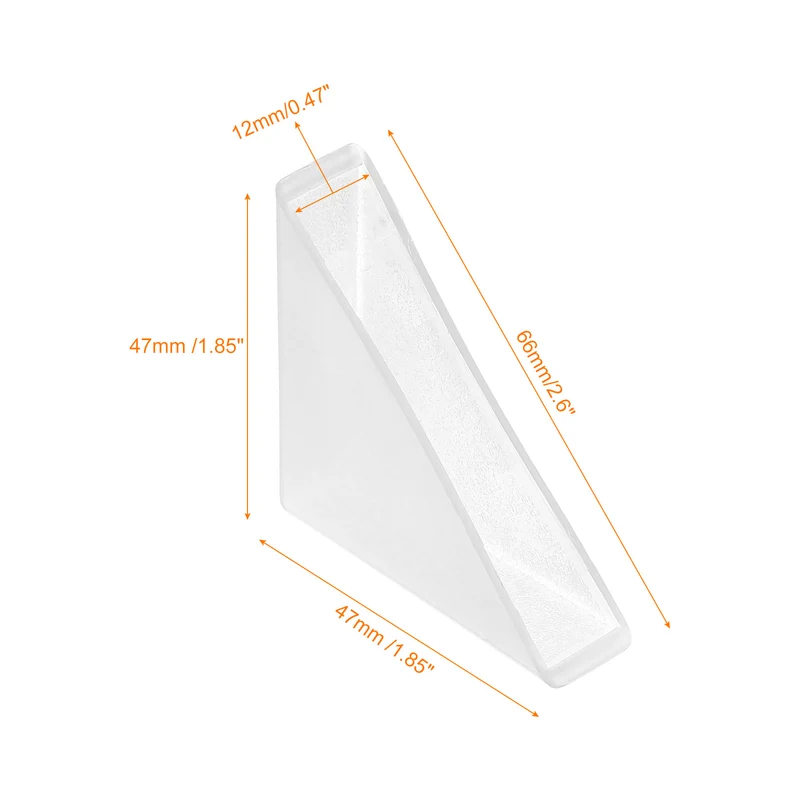 50Pcs Corner Protectors 12x66mm Plastic Right Angle Corner Guards Cushion, White