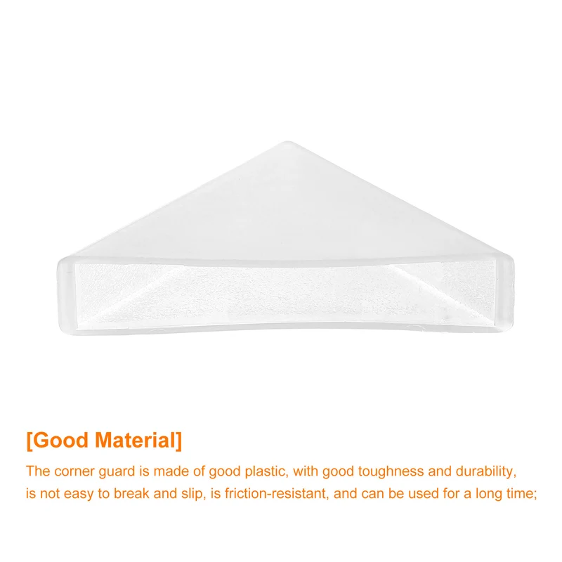 12Pcs Corner Protectors 12x66mm Plastic Right Angle Corner Guards Cushion, White