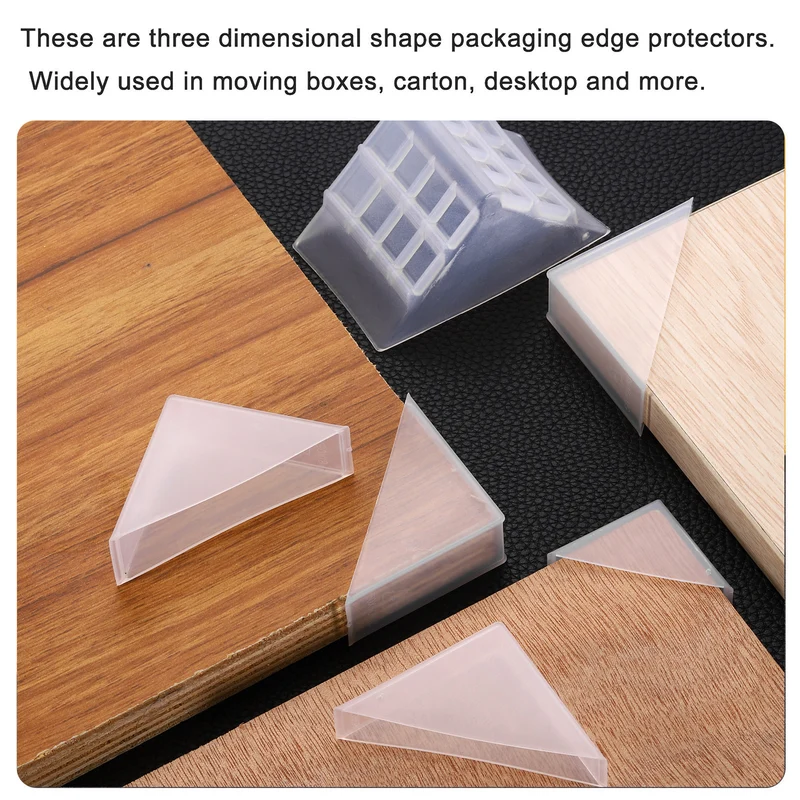 12Pcs Corner Protectors 12x66mm Plastic Right Angle Corner Guards Cushion, White