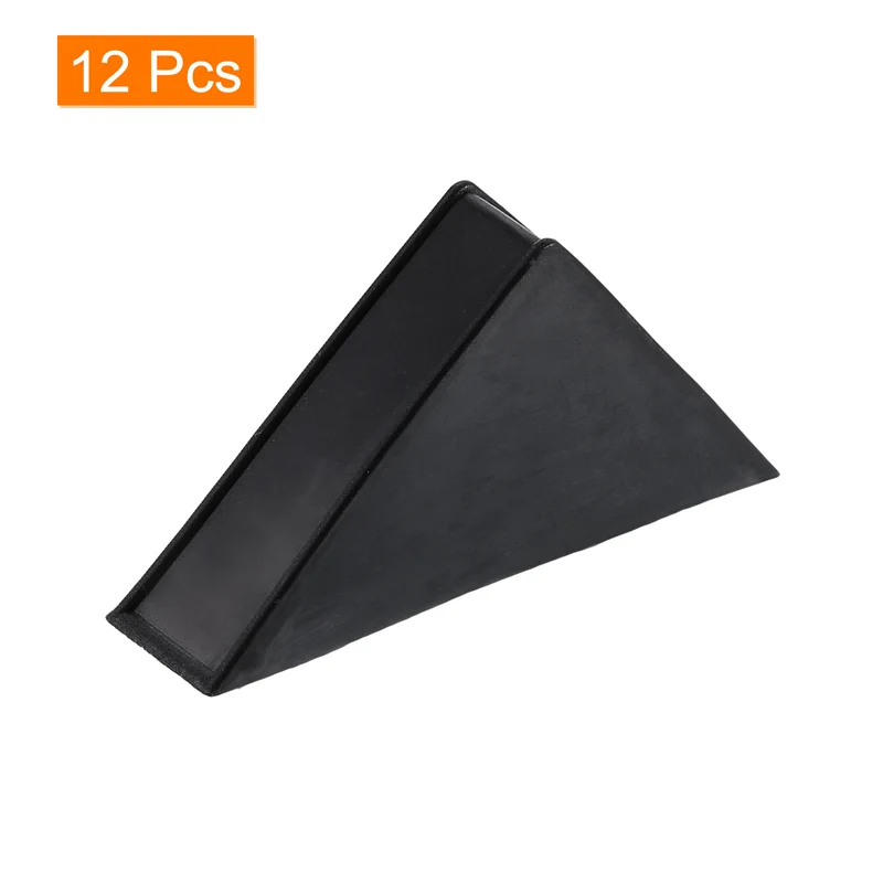 12Pcs Corner Protectors 12x66mm Plastic Right Angle Corner Guards Cushion, Black
