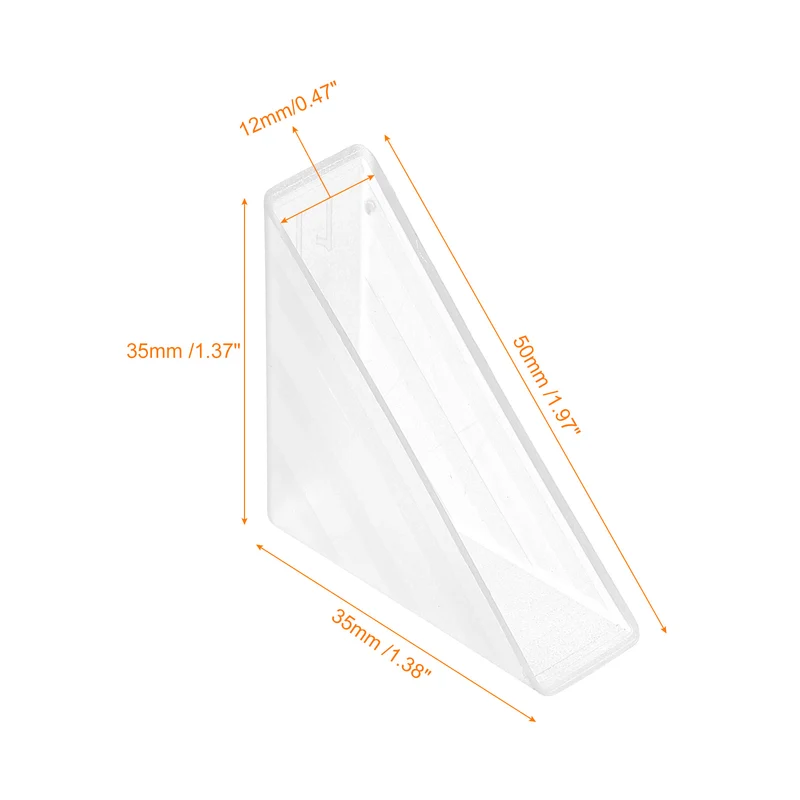 8Pcs Corner Protectors 12x50mm Plastic Right Angle Corner Guards Cushion White