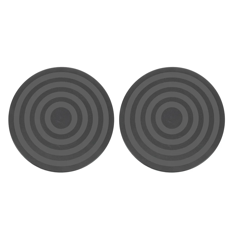 2Pcs 8inch Rotating Swivel Stand with Steel Ball Bearings Rotating Plate, Black