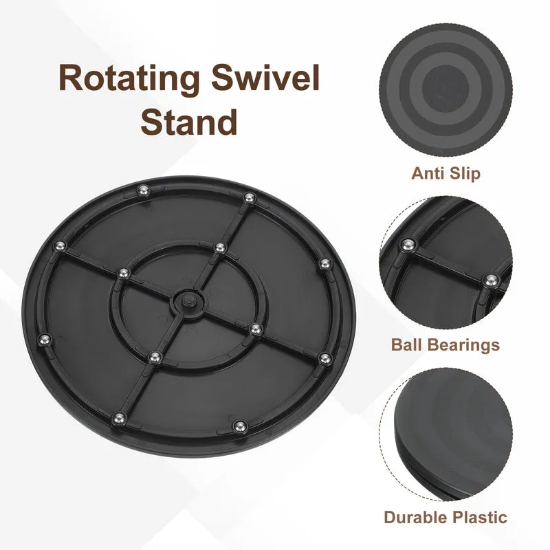 8inch Rotating Swivel Stand with Steel Ball Bearings Rotating Plate, Black