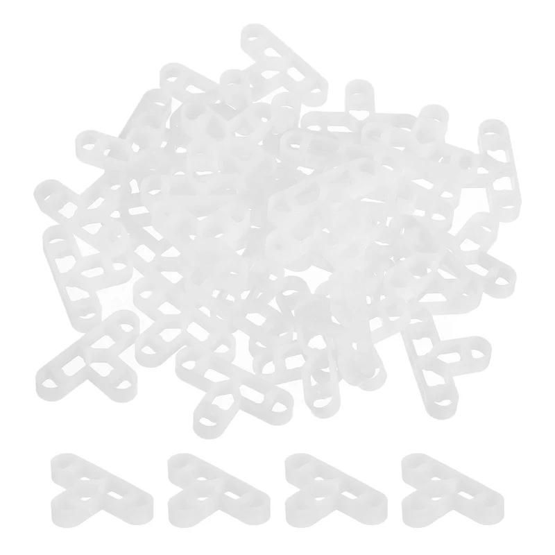 100Pcs Wall Floor Tile Plastic T-Shape Spacers Tiling Tools 10mm 3/8" White