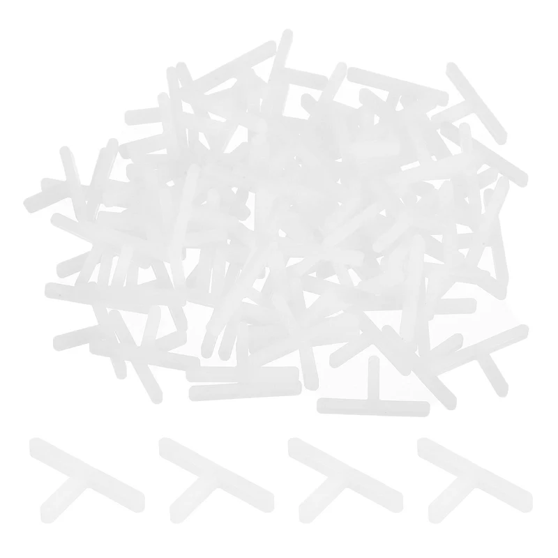 600Pcs Wall Floor Tile Plastic T-Shape Spacers Tiling Tools 2.5mm 3/32" White